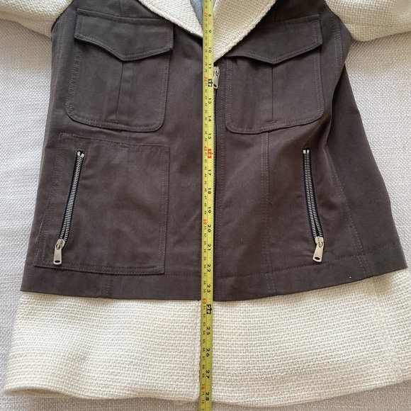 Zara two toned knit coat jacket xs - Picture 6 of 7